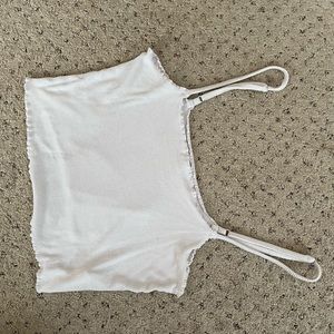 Cute ribbed, cropped tank top from Garage, size small. Light material